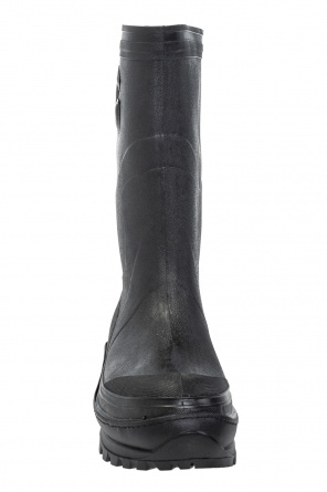 Dolce & Gabbana Safari print loose-fit shorts Rain boots with logo