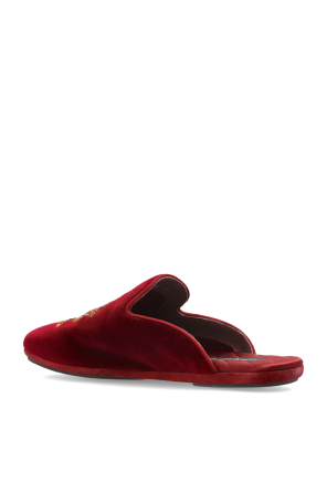 Dolce & Gabbana Zapatillas de terciopelo con aplicación
