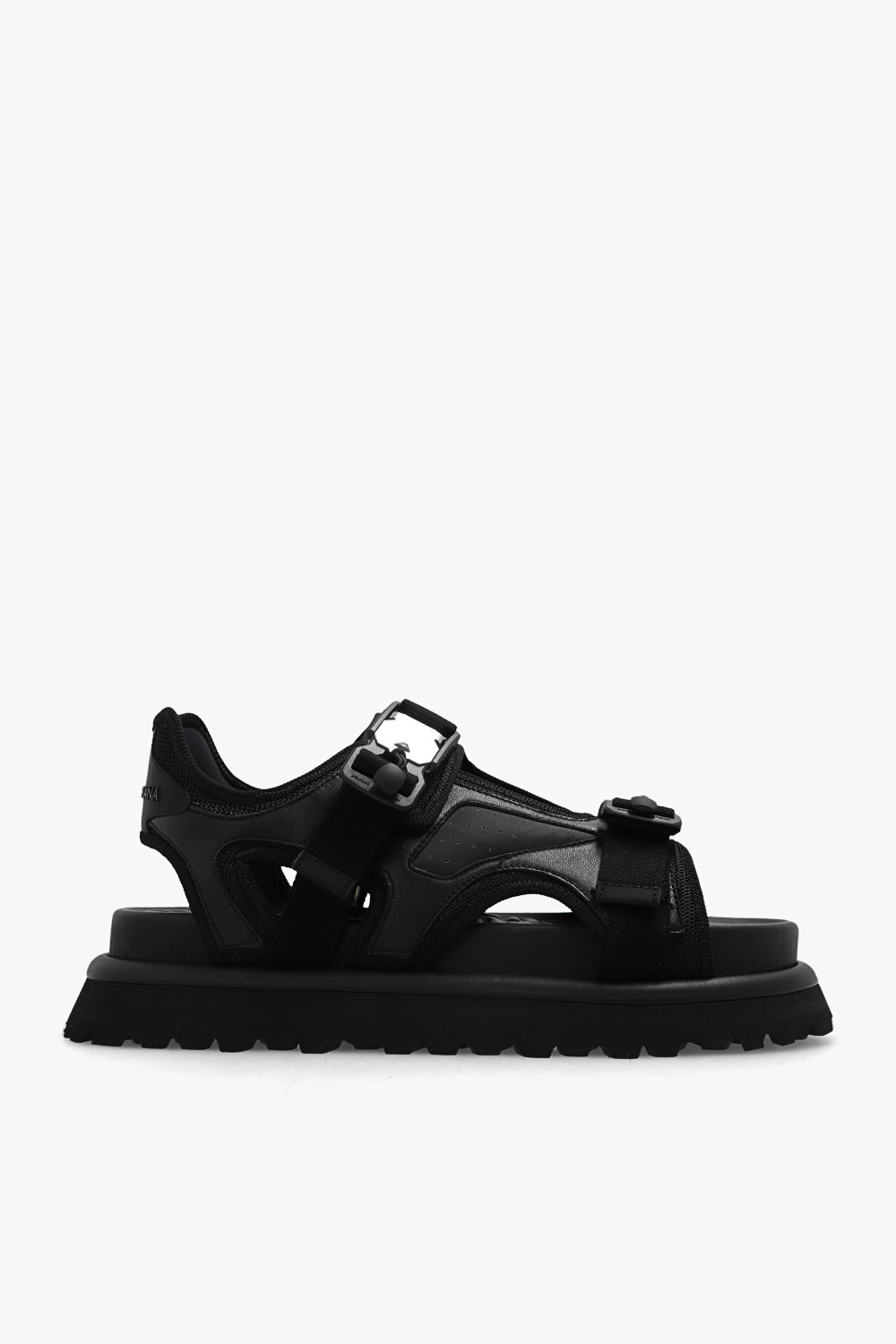 Dolce & Gabbana patchwork mix-print gilet Platform sandals