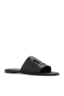 Dolce & Gabbana BLACK Leather slides with logo