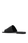 Dolce & Gabbana BLACK Leather slides with logo