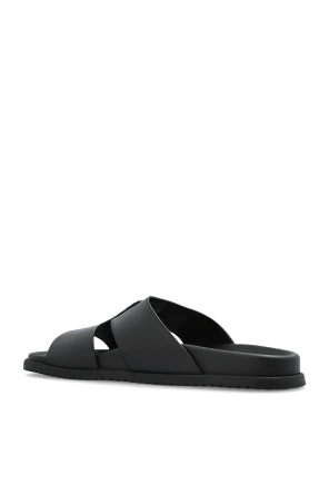 Dolce & Gabbana Leather slides with appliqué