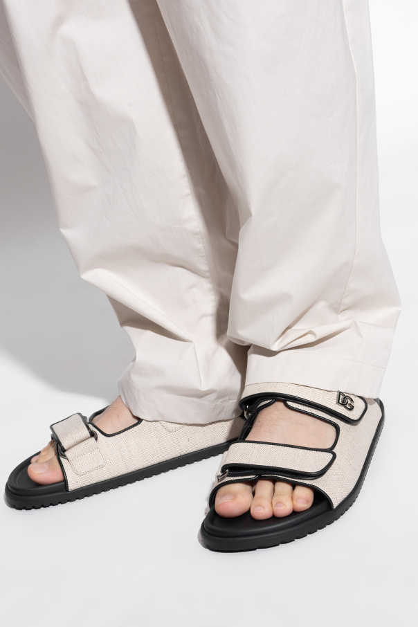 Dolce & Gabbana Klapki z aplikacją w kształcie logo