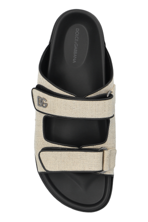 Dolce & Gabbana Klapki z aplikacją w kształcie logo