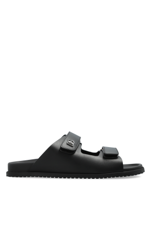 Chanclas de cuero con logo