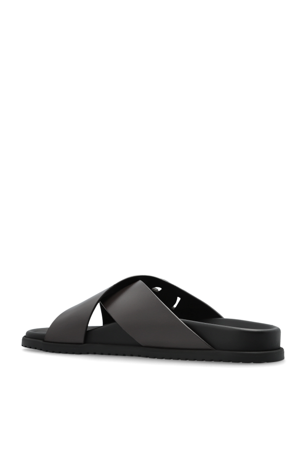 Dolce & Gabbana Leather slides with logo