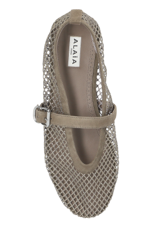 Alaïa Ballet flats with shimmering crystals