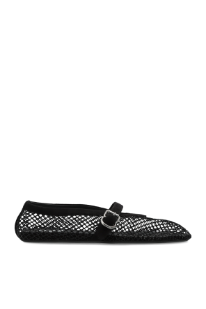 Ballet flats with shimmering crystals