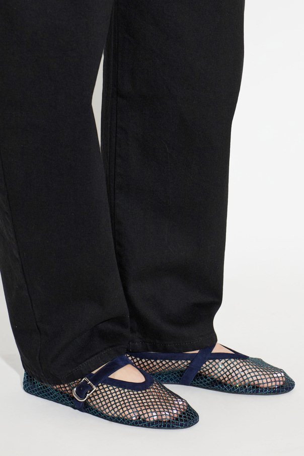 Alaïa Ballerinas with shimmering sequins