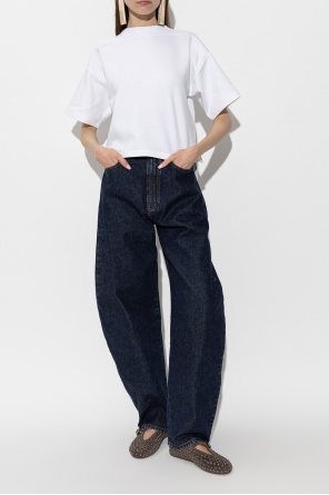 Alaïa Bailarinas de couro com aplicações brilhantes