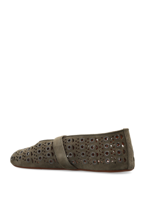 Alaïa Suede ballet flats with studs