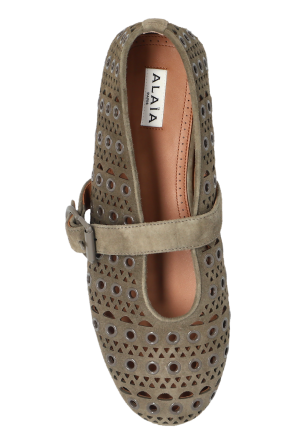 Alaïa Suede ballet flats with studs