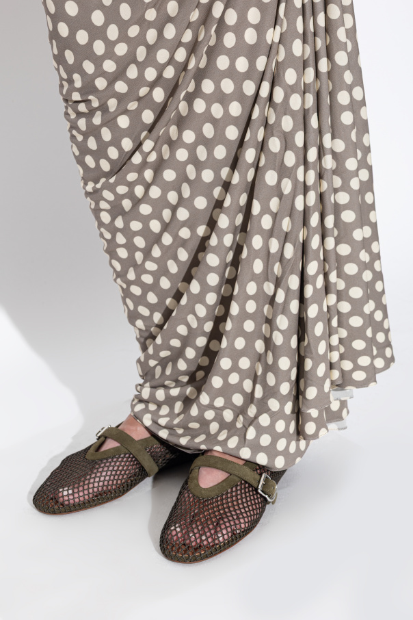 Alaïa Ballerinas mit Riemchen