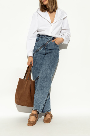 Alaïa Wildleder-Ballerinas „Biker“