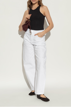 Alaïa Zamszowe baleriny `Biker`
