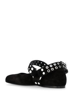 Alaïa Zamszowe baleriny `Biker`
