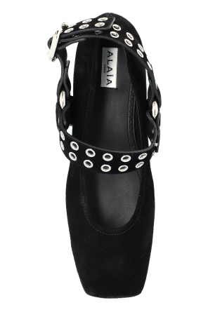 Alaïa Zamszowe baleriny `Biker`