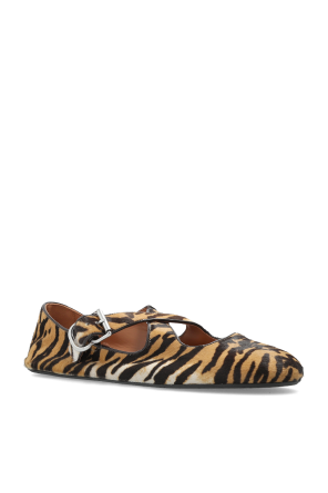 Alaïa bailarinas de couro