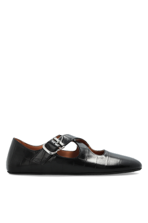 Leather ballet flats