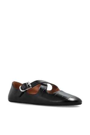 Alaïa Black leather ballet flats