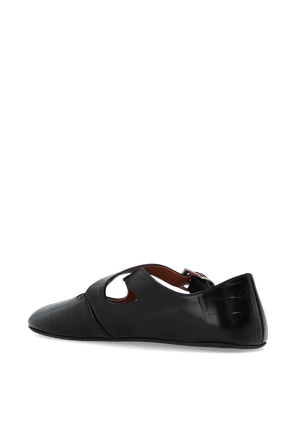 Alaïa Black leather ballet flats