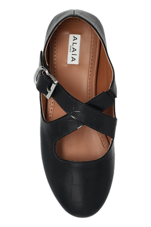 Alaïa Black leather ballet flats
