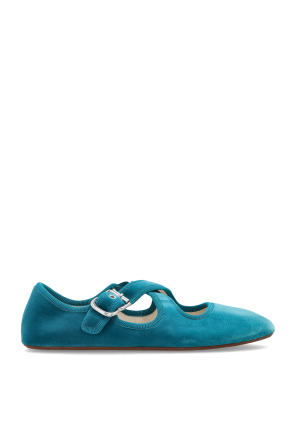 Velvet ballet flats