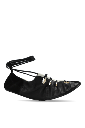 Leather ballet flats