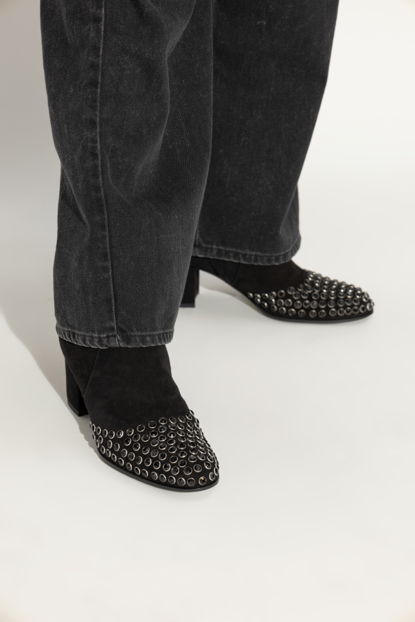 Alaïa Zamszowe botki z ćwiekami
