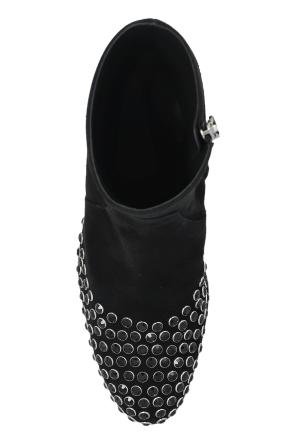 Alaïa Zamszowe botki z ćwiekami