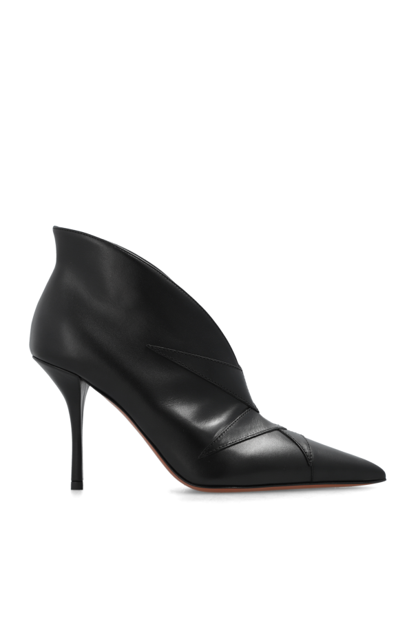 Heeled ankle boots in leather od Alaïa
