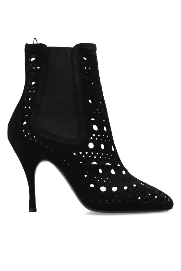 Alaïa Suede heeled ankle boots