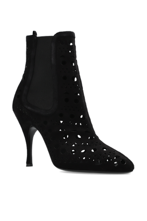 Alaïa Suede heeled ankle boots