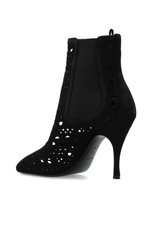 Alaïa Suede heeled ankle boots