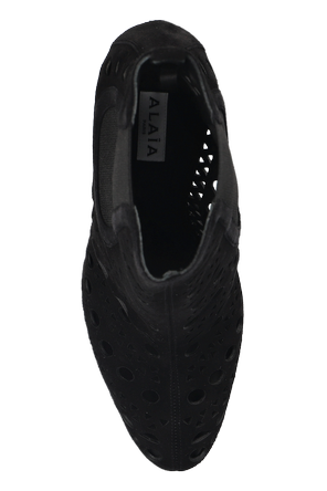 Alaïa Suede heeled ankle boots