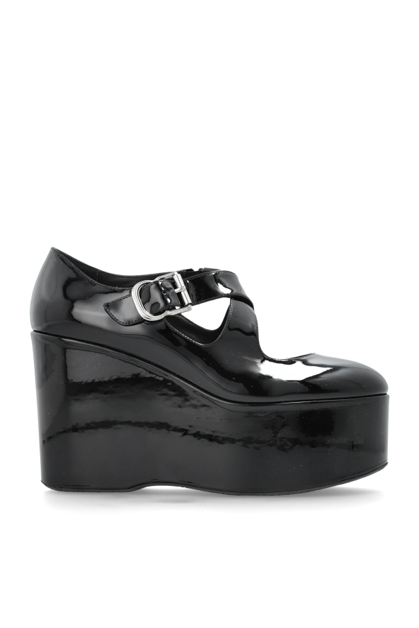 Alaïa Lakierowane buty na koturnie