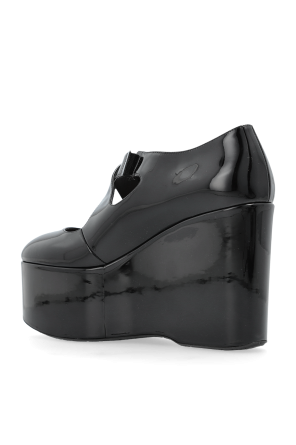 Alaïa Lakierowane buty na koturnie