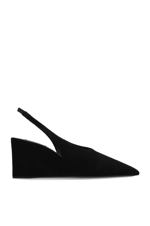 Suede "Cube" wedge shoes od Alaïa