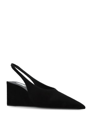 Alaïa Zamschschuhe „Cube“ mit Keilabsatz