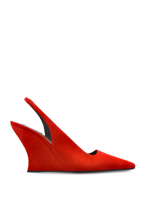 Suede wedge shoes