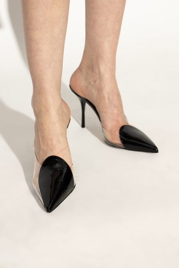 Alaïa Klapki na obcasie `Patent`