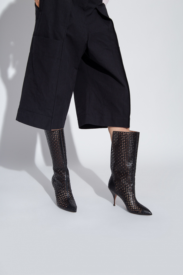 Alaïa Openwork heeled ankle boots