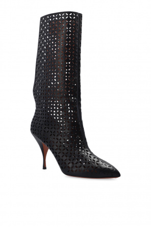 Alaïa Openwork heeled ankle boots