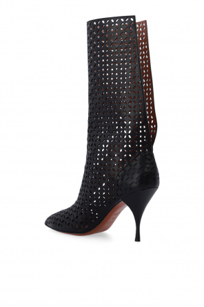 Alaïa Openwork heeled ankle boots