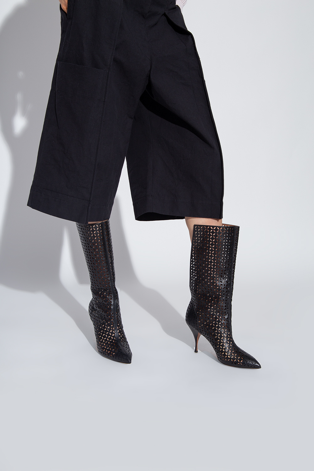 Alaïa Openrow heeled ankle boots