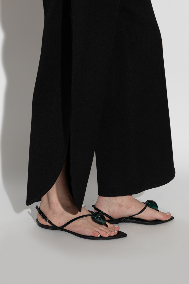 Alaïa Leather sandals with an appliqué