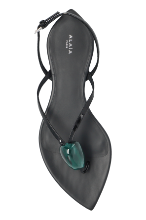 Alaïa Leather sandals with an appliqué