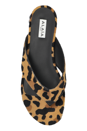 Alaïa Chanclas con estampado animal