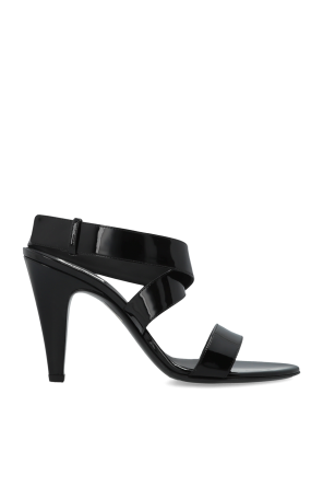 Leather heeled sandals