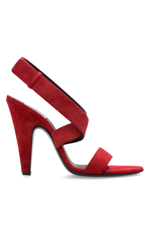 Suede heeled sandals